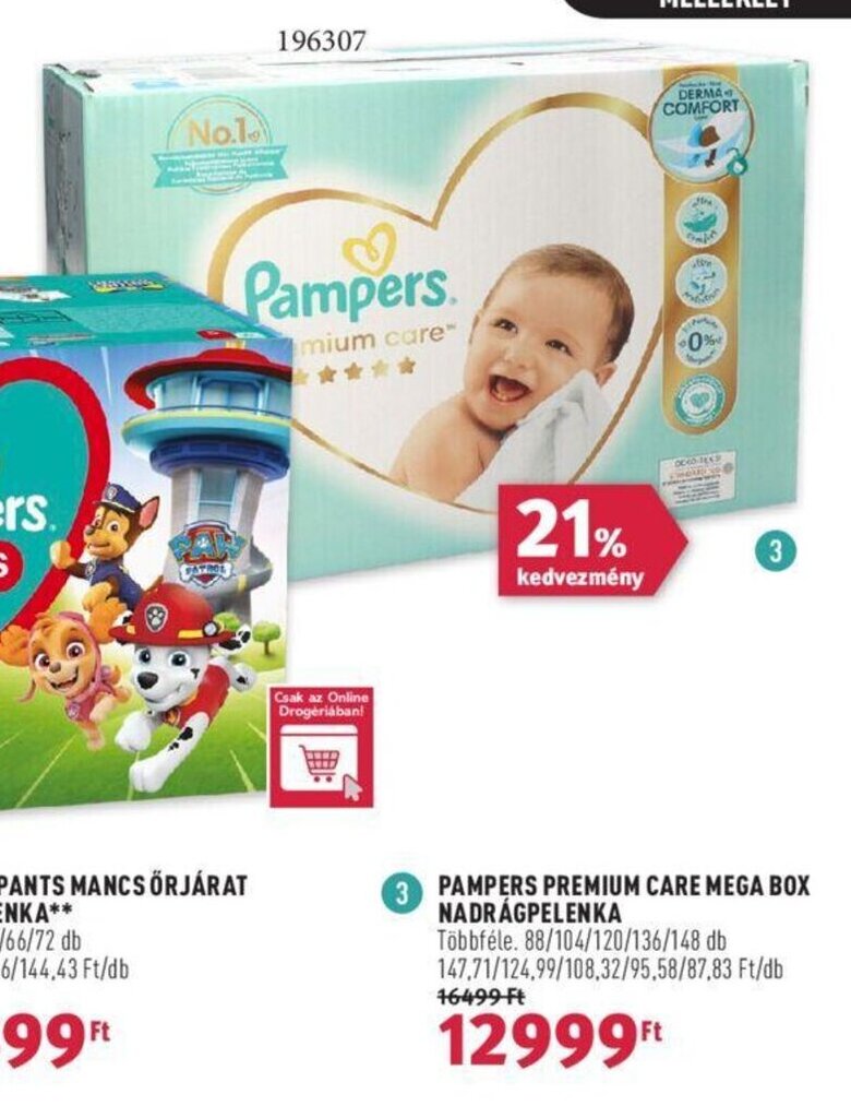 pampers 3 68 sztuk