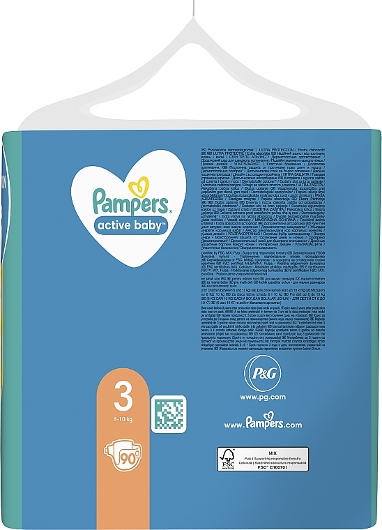 pampers active baby 3 midi 208szt