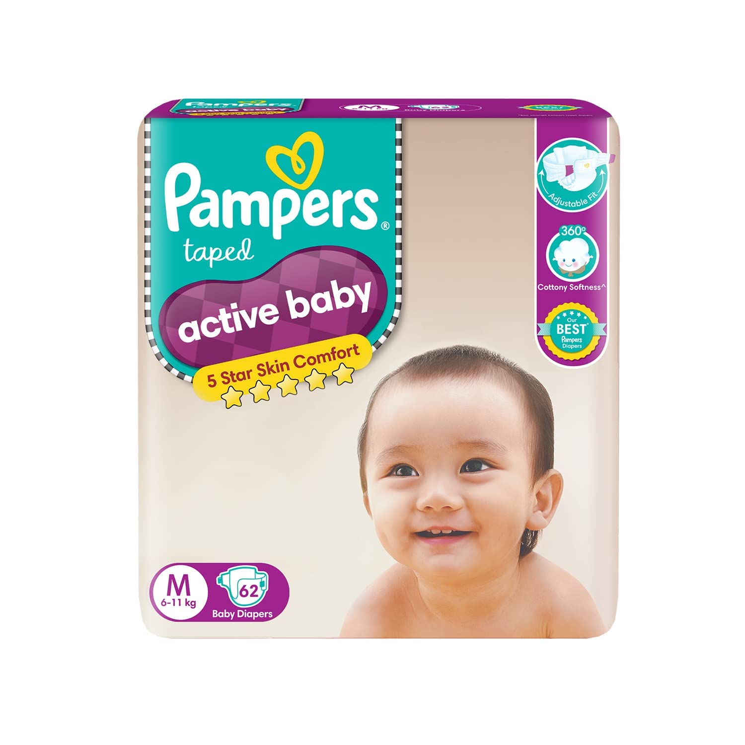 pampers active baby x large