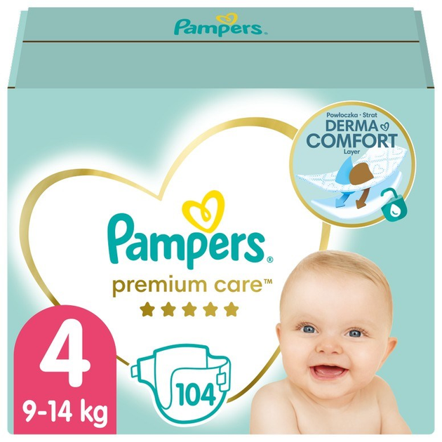 mala paczka pieluchomajtek pampers premium care 4