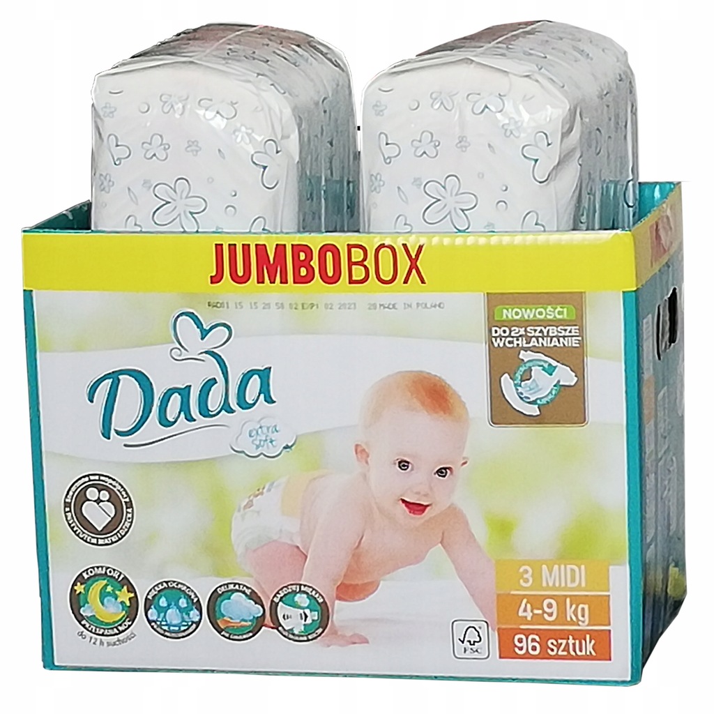 pampers data na opakowaniu