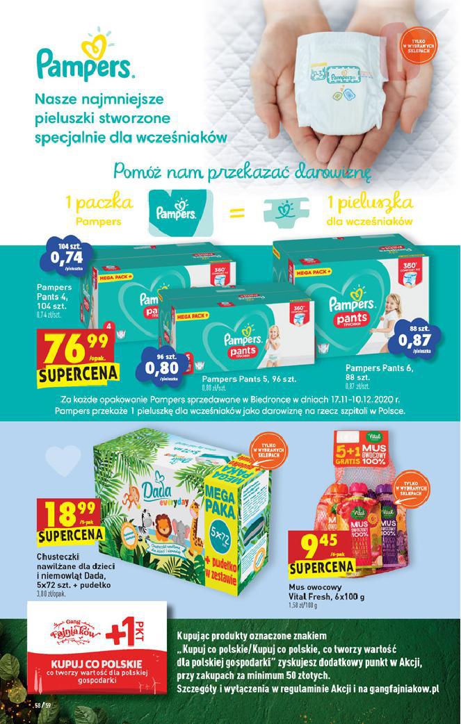 tabela rozmiarów pampers