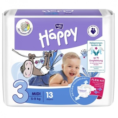 pampers active baby-dry pieluchy jednorazowe midi 3 mega