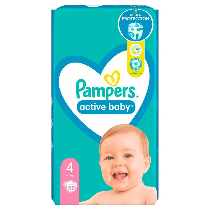 pampers active baby 4 maxi 132