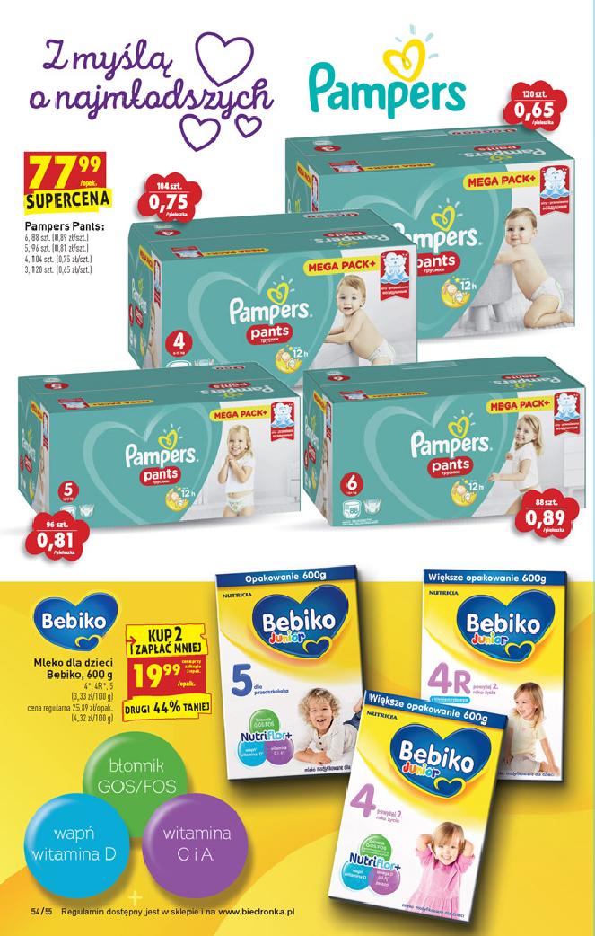 Japońskie pieluszki Whito M 6-11kg 12h 48szt