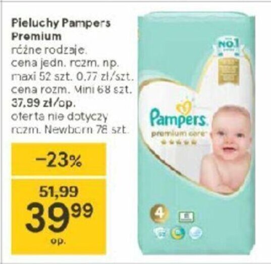 pampers 4 sztuk