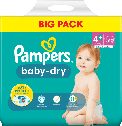 pampers box baby dry