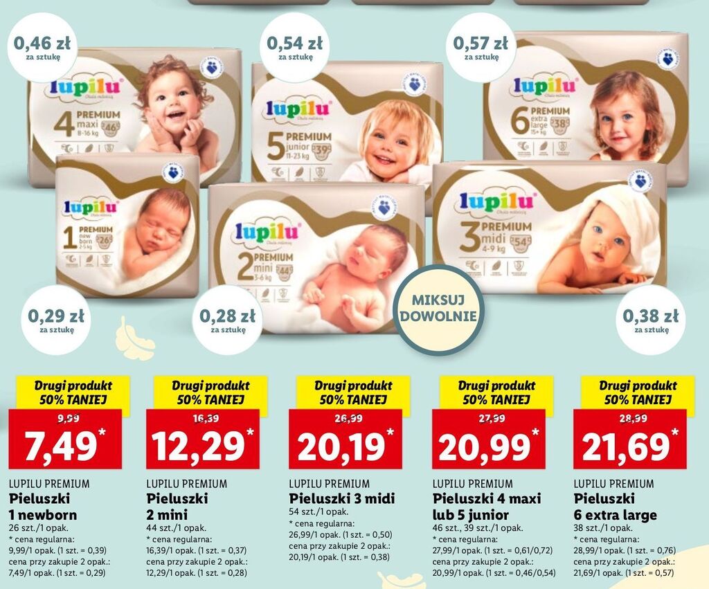 majtki śliskie pampers