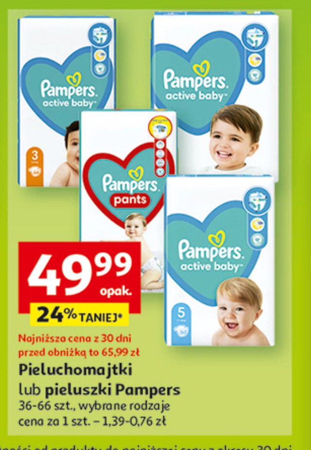 pieluchomajtki pampers 5 40szt