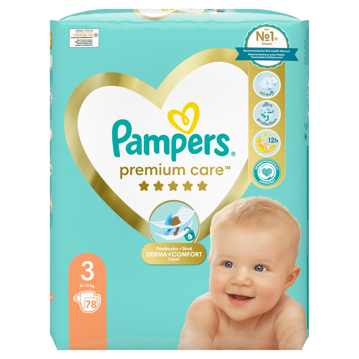 tanie pieluchy pampers premium care