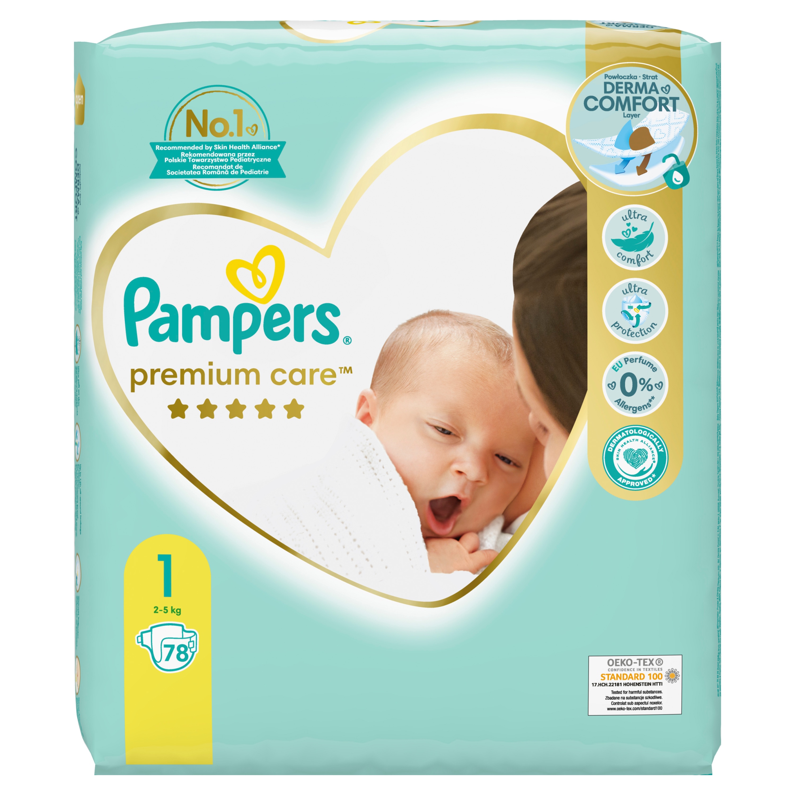 pampers premium care 1 newborn 66 szt rosmann