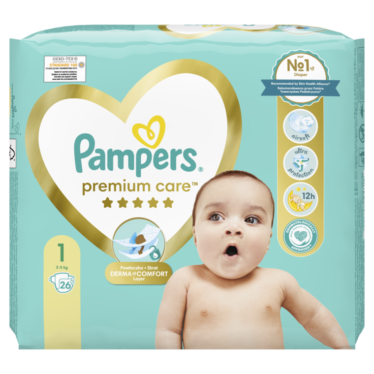 pampers premium care pieluchy jednorazowe rozmiar 1 newborn 22 szt