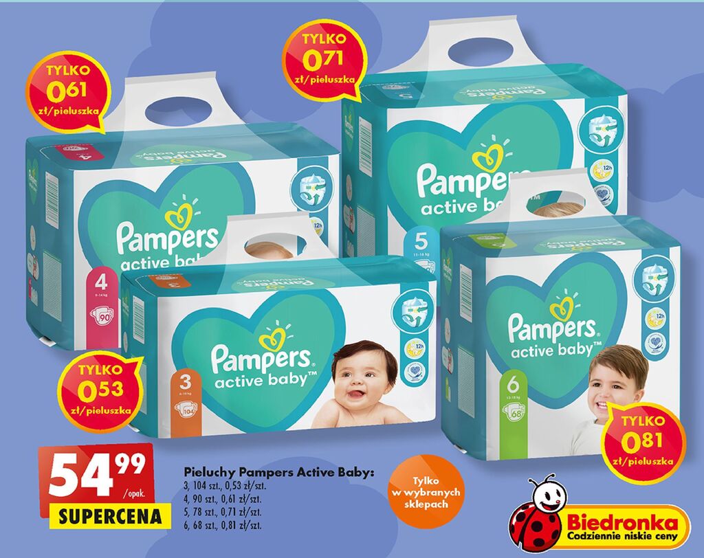 biedronka 54 99 pampers 5