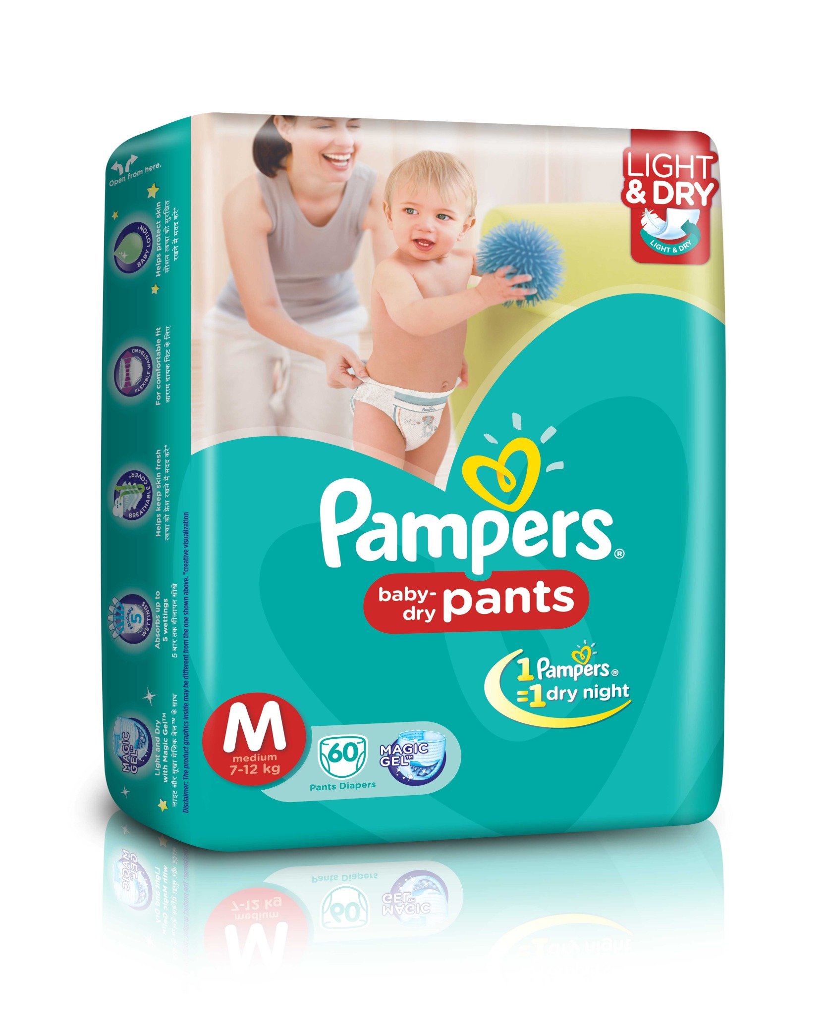 pieluchomajtki pampers mega box 4 maxi 104 szt