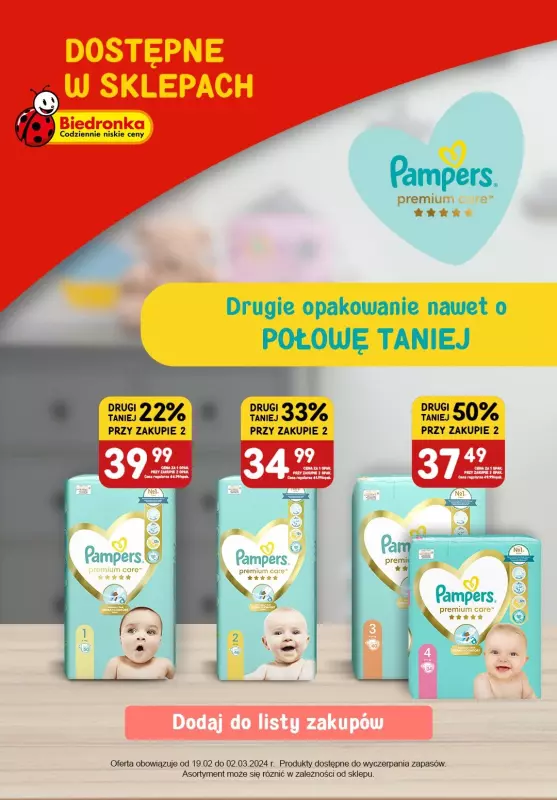 pieluchy pampers klasyczne