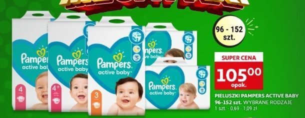 pampers naturally clean chusteczki nawilżane 6 x 64 szt