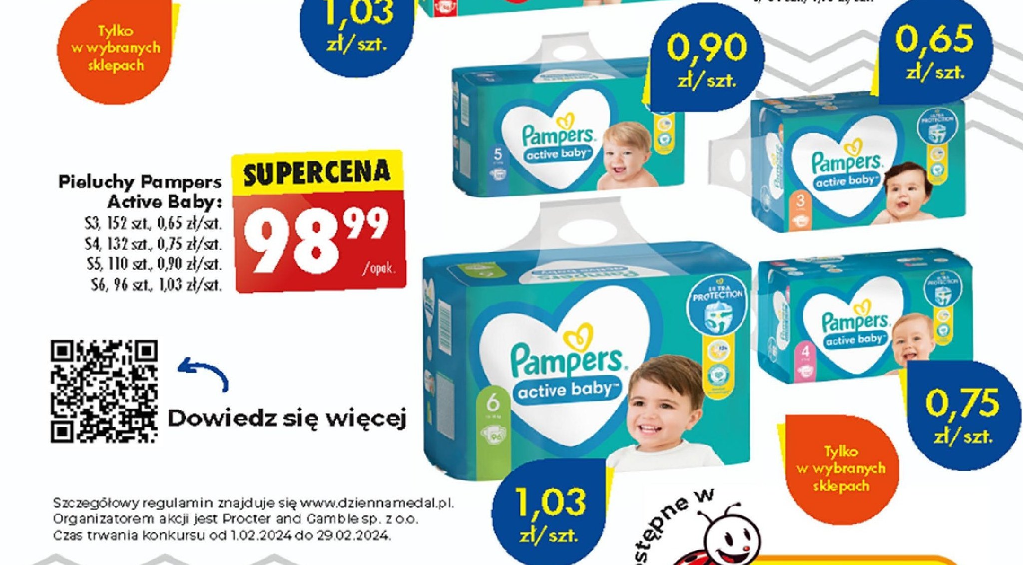 pampers new baby pieluchy jednorazowe rozmiar 1 newborn 43 szt