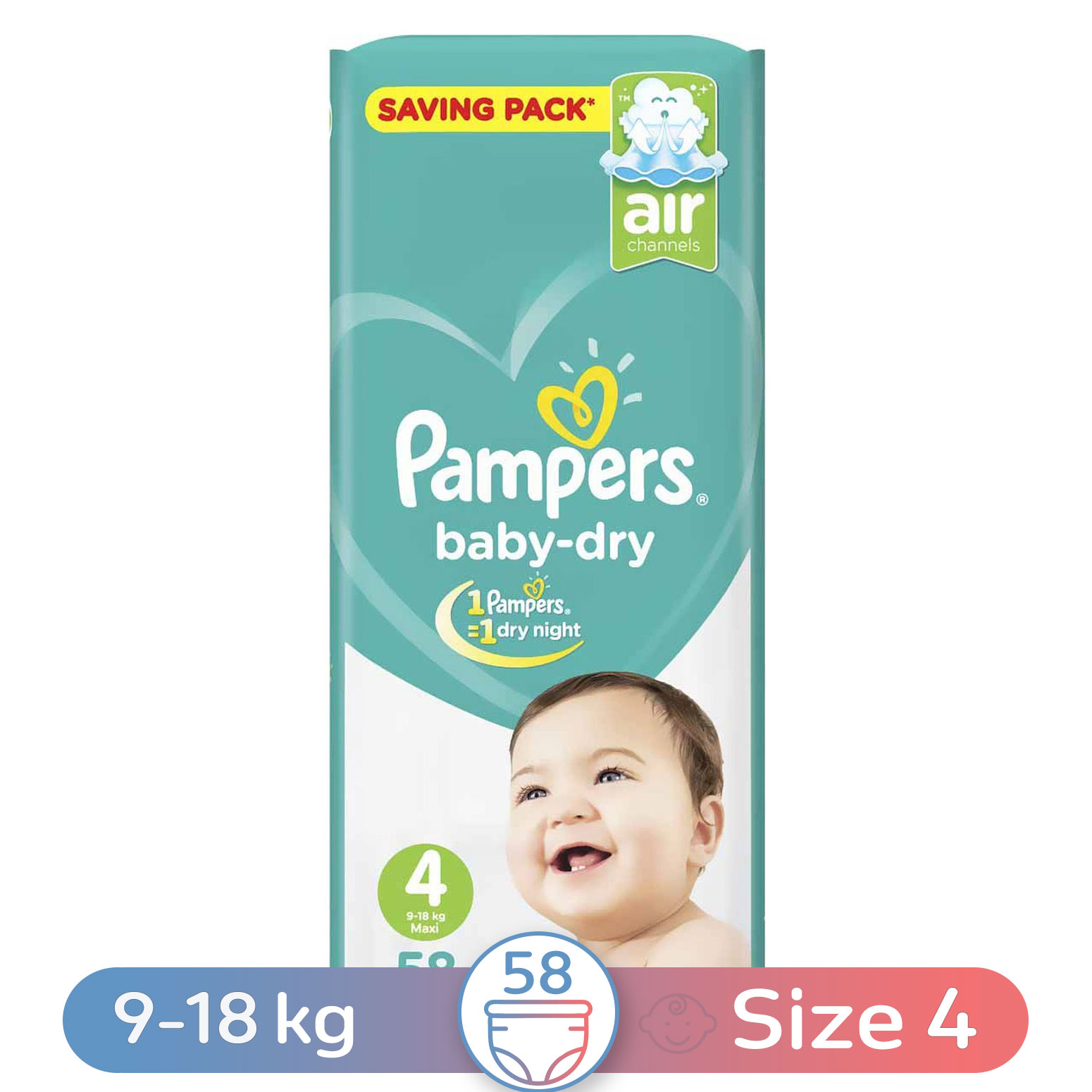 pampers pieluchy 4 52 sztuk