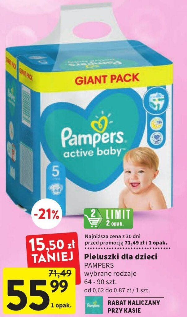 cena pampersów