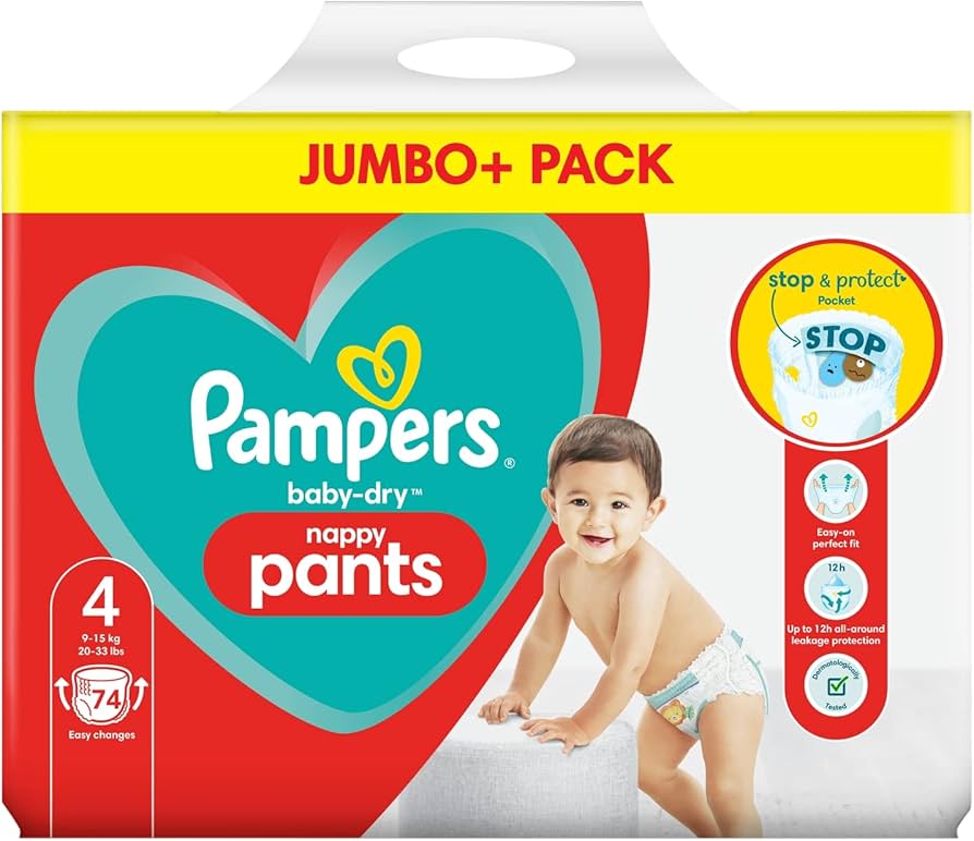 pampers active baby-dry pieluszki 3 midi 74 sztuki