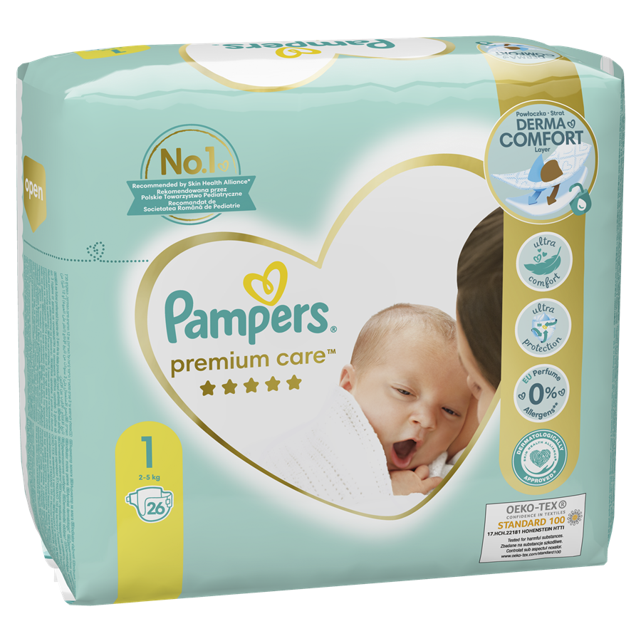 pampers premium care 1 newborn 2-5 kg 88 unidades