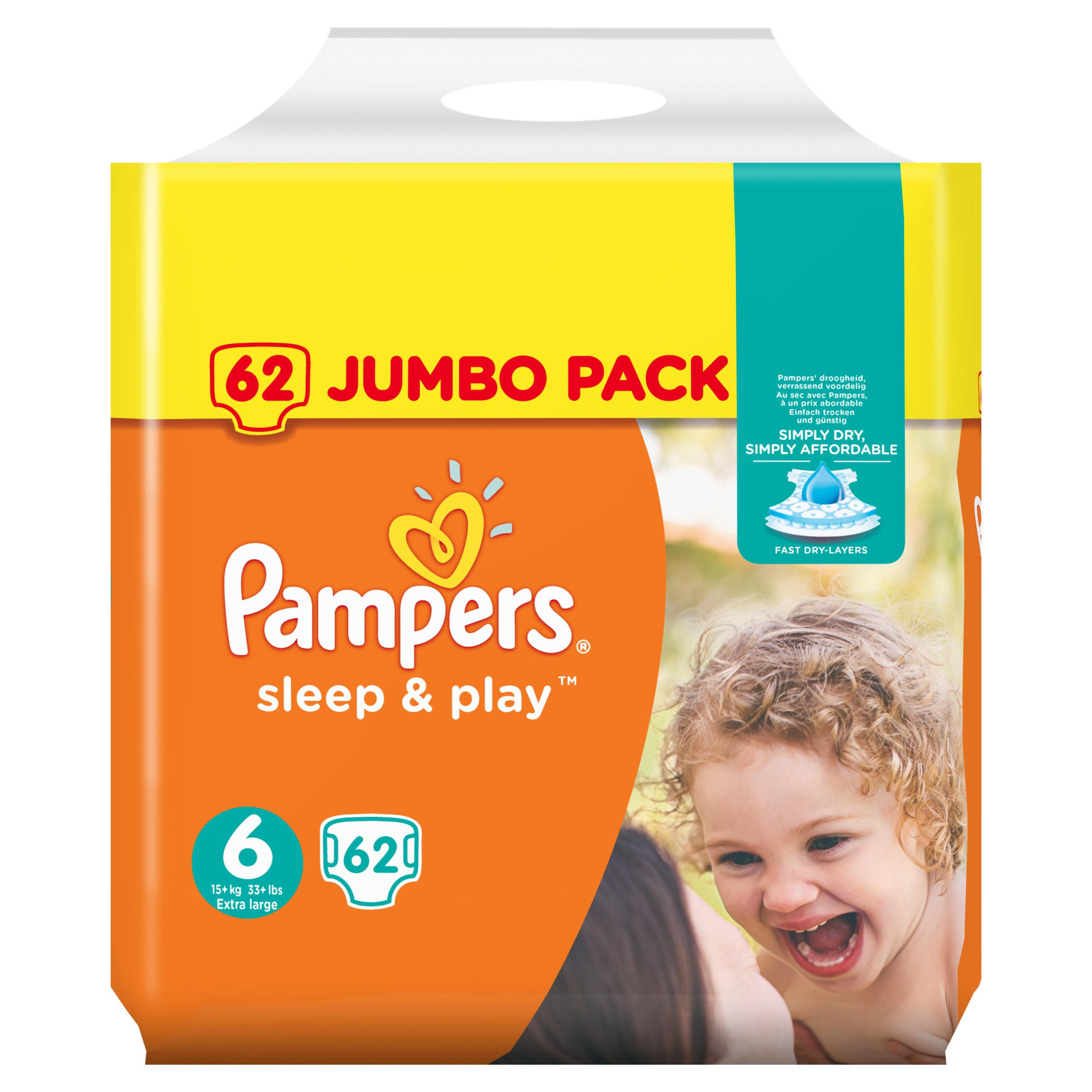 pampers pomarańczowr