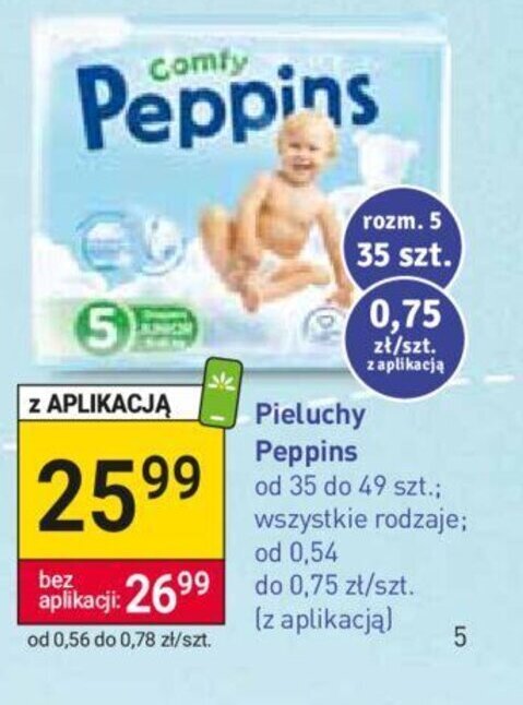 pampers pieluchy przedziały